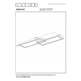 ARIANNE LED CCT rectangular ceiling light 23W black (Lucide)