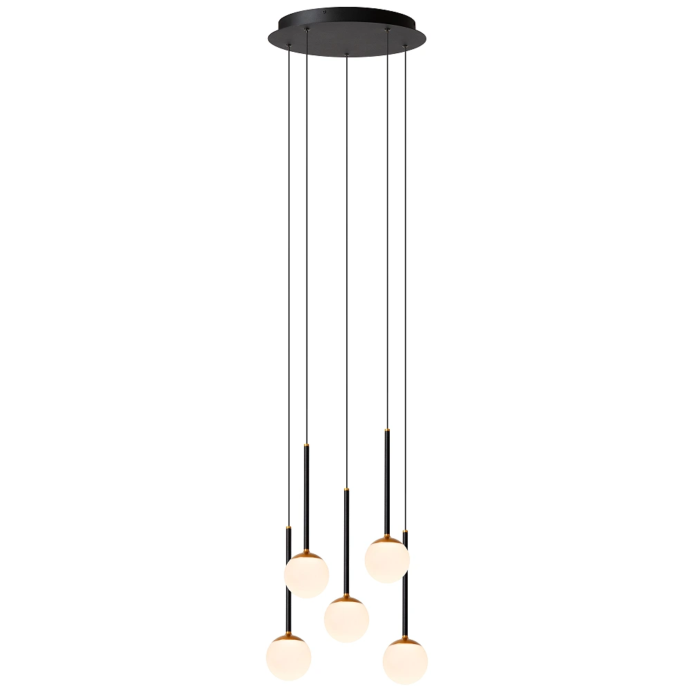 CALINA pendant light 5x8.2W black (Lucide)
