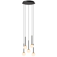 CALINA pendant light 5x8.2W black (Lucide)