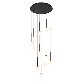 CALINA pendant light 12x7.7W black (Lucide)
