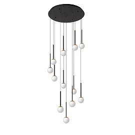 CALINA pendant light 12x7.7W black (Lucide)