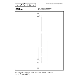 CALINA pendant light 1x7W black (Lucide)