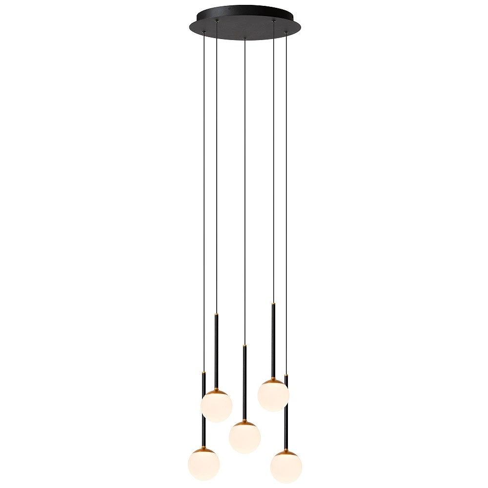CALINA pendant light 5x7.4W black (Lucide)