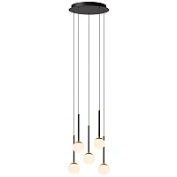 CALINA pendant light 5x7.4W black (Lucide)