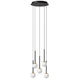 CALINA pendant light 5x7.4W black (Lucide)