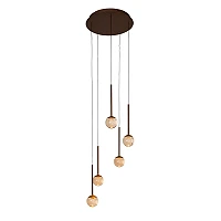 CALINA pendant light 5x7.4W coffee (Lucide)