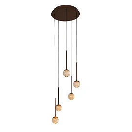 CALINA pendant light 5x7.4W coffee (Lucide)