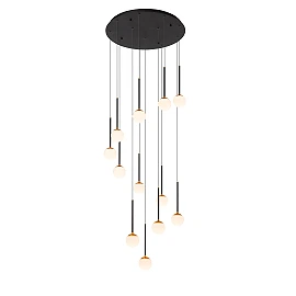 CALINA pendant light 12x7W black (Lucide)