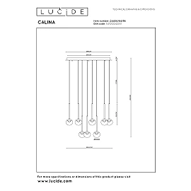CALINA pendant light 12x7W coffee (Lucide)