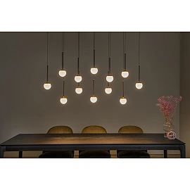 CALINA pendant light 12x7W black linear (Lucide)