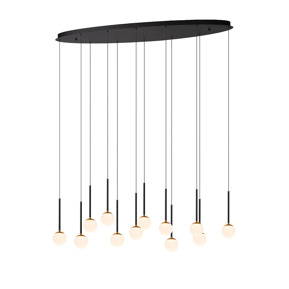 CALINA pendant light 12x7W black linear (Lucide)