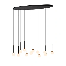 CALINA pendant light 12x7W black linear (Lucide)
