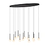 CALINA pendant light 12x7W black linear (Lucide)