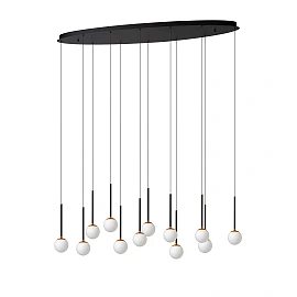 CALINA pendant light 12x7W black linear (Lucide)