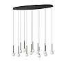 CALINA pendant light 12x7W black linear (Lucide)