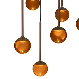CALINA pendant light 12x7W coffee linear (Lucide)