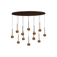 CALINA pendant light 12x7W coffee linear (Lucide)