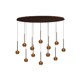 CALINA pendant light 12x7W coffee linear (Lucide)