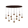 CALINA pendant light 12x7W coffee linear (Lucide)