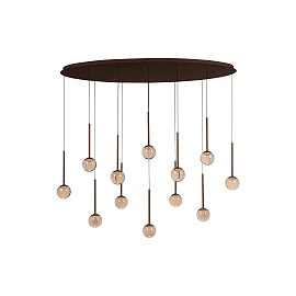 CALINA pendant light 12x7W coffee linear (Lucide)
