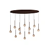 CALINA pendant light 12x7W coffee linear (Lucide)