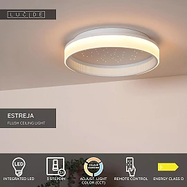 ESTREJA LED CCT ceiling light Ø40 cm 40 W white (Lucide)