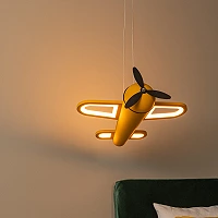 FOKKER — Children’s pendant, integrated 28W LED 2500K, Yellow/Black (Lucide)