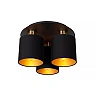 Flush ceiling light "FUDRAL", Ø 37 cm, 3xE27, black - 74115-03-30 (Lucide)
