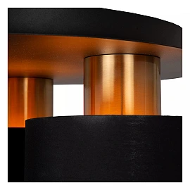 Flush ceiling light "FUDRAL", Ø 37 cm, 3xE27, black - 74115-03-30 (Lucide)