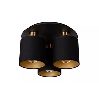 Flush ceiling light "FUDRAL", Ø 37 cm, 3xE27, black - 74115-03-30 (Lucide)