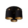 Flush ceiling light "FUDRAL", Ø 37 cm, 3xE27, black - 74115-03-30 (Lucide)