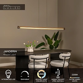 JANDERIN pendant light 2x16.5W champagne (Lucide)