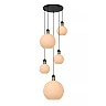 Pendant lamp "JULIUS", 5x E27, 40W, opal, glass (Lucide)
