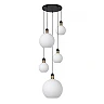 Pendant lamp "JULIUS", 5x E27, 40W, opal, glass (Lucide)