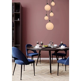 Pendant lamp "JULIUS", 5x E27, 40W, opal, glass (Lucide)