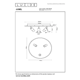 JUBEL LED CCT ceiling light Ø48 cm matt gold / brass (Lucide)