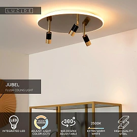 JUBEL LED CCT ceiling light Ø48 cm matt gold / brass (Lucide)