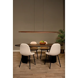 LANGHOLT pendant light 1x28W wood (Lucide)
