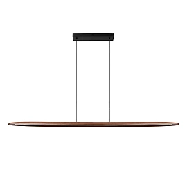 LANGHOLT pendant light 1x28W wood (Lucide)