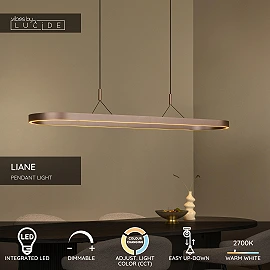 LIANE pendant light 2x40W coffee (Lucide)