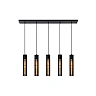 Pendant light "LIONEL", 5x E27, black, metal - 73406-05-30 (Lucide)