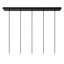 Pendant light "LIONEL", 5x E27, black, metal - 73406-05-30 (Lucide)