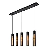 Pendant light "LIONEL", 5x E27, black, metal - 73406-05-30 (Lucide)