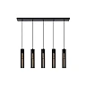 Pendant light "LIONEL", 5x E27, black, metal - 73406-05-30 (Lucide)
