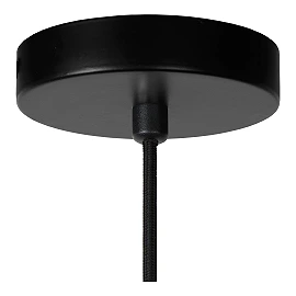 Pendant light "TAGALOG", Ø 40 cm, bamboo, black, 1x E27 - 21429-01-30 (Lucide)