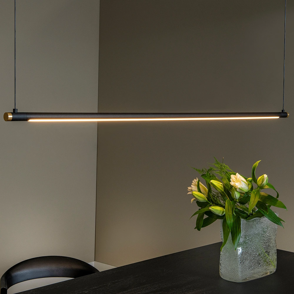 MARNIK — LED pendant 152 cm, 22W CCT 2700–4000K, black (Lucide)