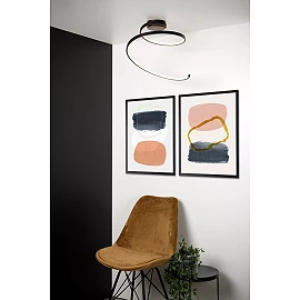 MAXENCE LED 3 StepDim ceiling light Ø46 cm 24 W black (Lucide)
