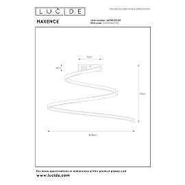 MAXENCE LED 3 StepDim ceiling light Ø46 cm 24 W black (Lucide)