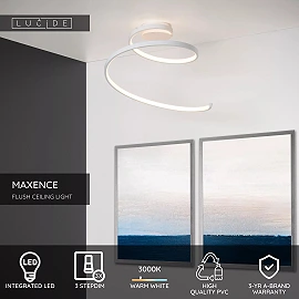 MAXENCE LED 3 StepDim ceiling light Ø46 cm 24 W white (Lucide)