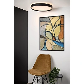 NURIA ceiling light Ø50 cm LED 36 W 2700K 3-StepDim black (Lucide)